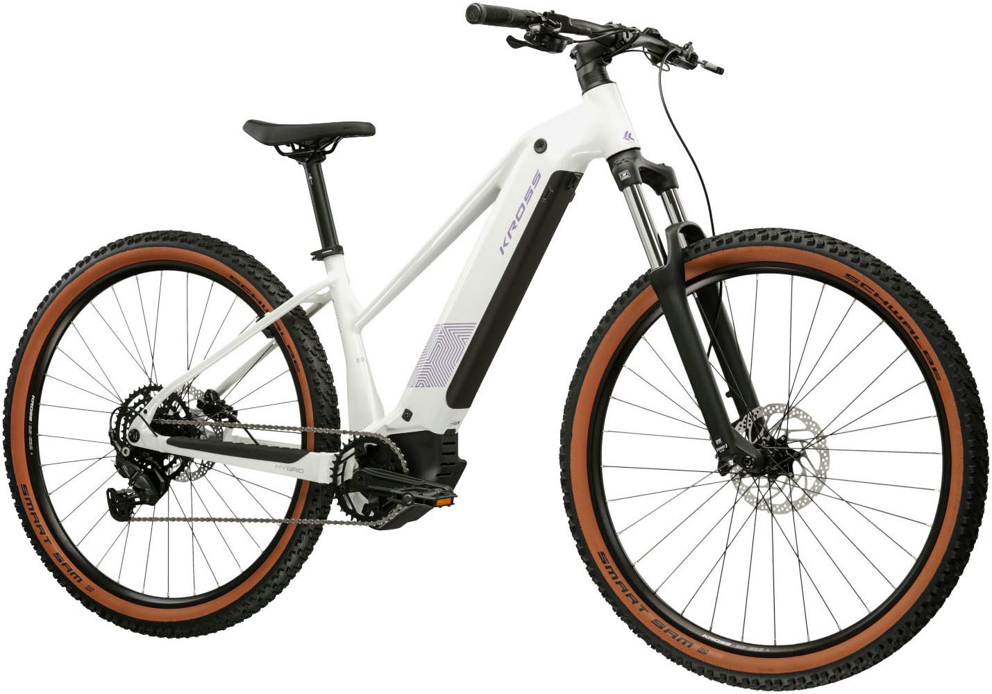 Kross E-Bike Mountainbike Influx Hybrid 2.0 16,7Ah / BOSCH 600 Wh 29" weiß 9 Gänge 2026, 9 Gang Shimano CUES U4000 Schaltwerk, Kettenschaltung, Mittelmotor, 600 Wh, BOSCH PERFORMANCE LINE PX 36 V/250 W, Mittelmotor