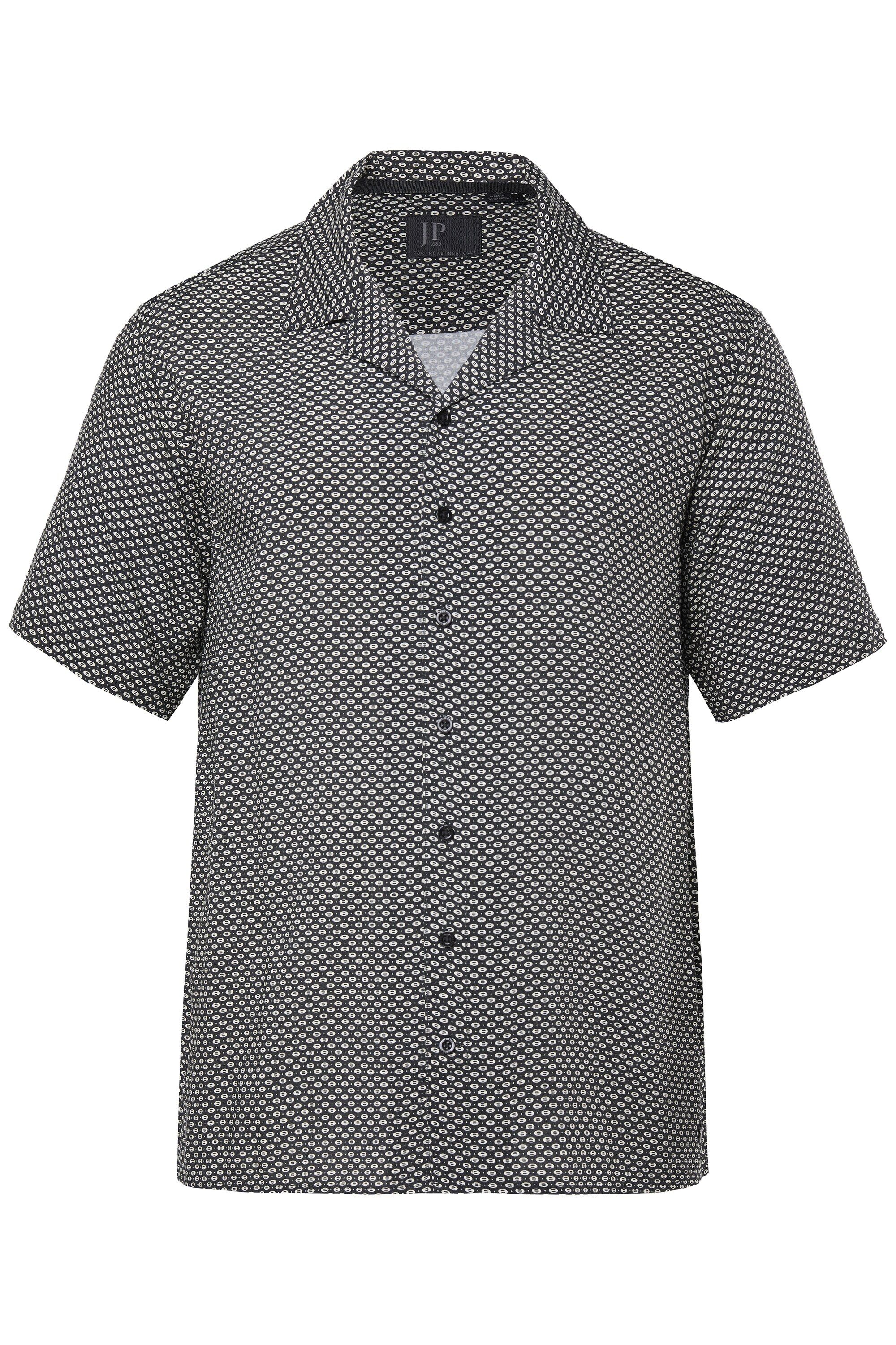 JP1880 Kurzarmhemd Hemd Halbarm Cuba-Kragen Muster Cuba Fit