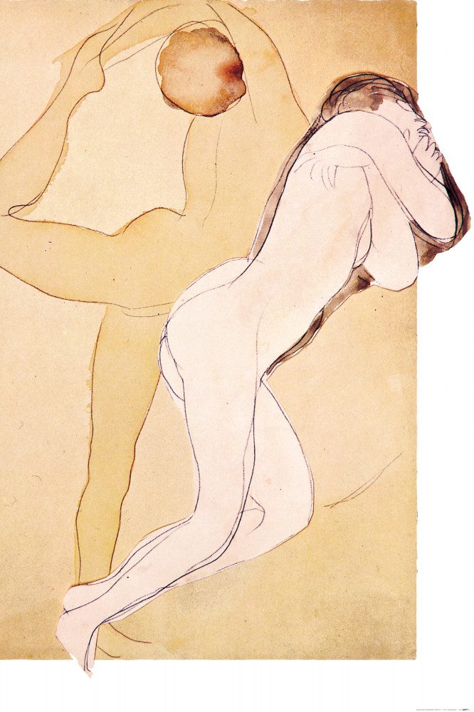 Poster Auguste Rodin Kunstdruck Bild - Weibliches Paar, 1840-1917