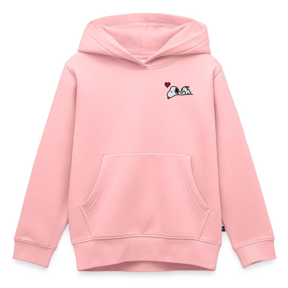 Spreadshirt Hoodie Peanuts Snoopy Liebe Herz Love Stick Kinder Premium Hoodie (1-tlg)