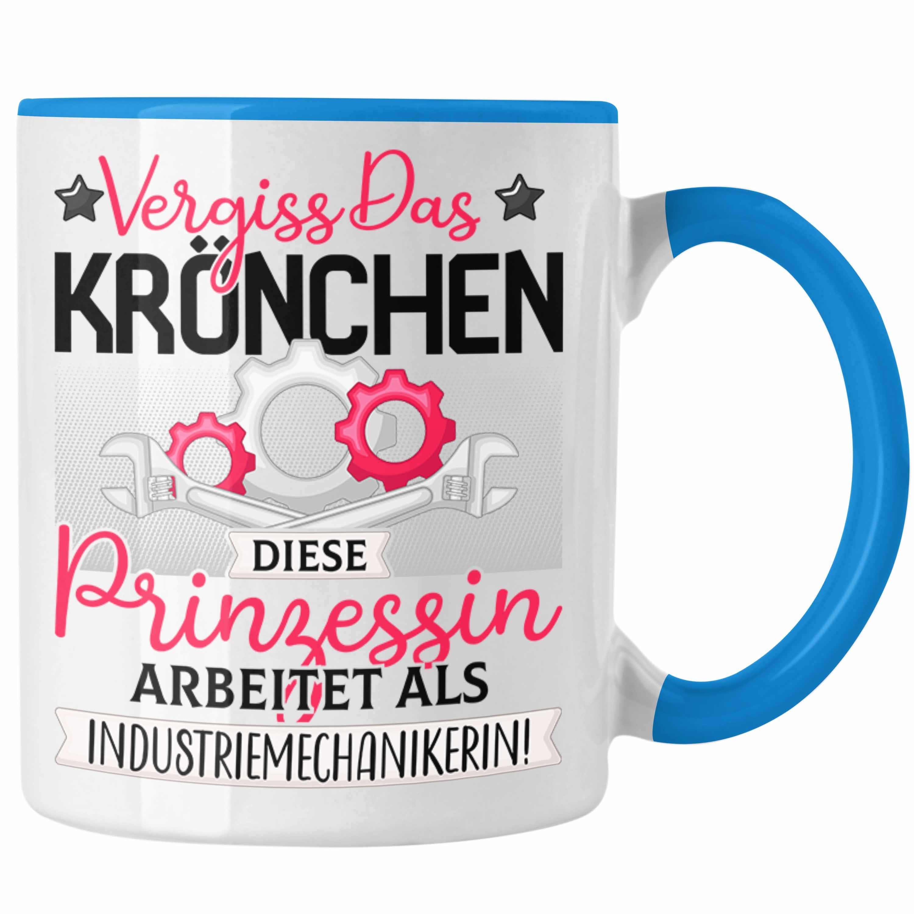 Trendation Tasse Industriemechanikerin Frauen Geschenk Tasse Spruch Vergiss Das Kröchen Blau