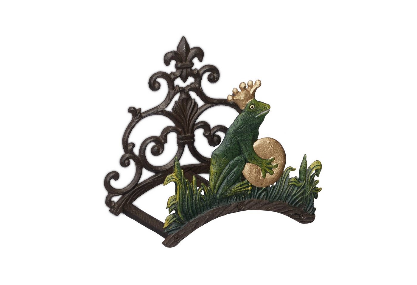 relaxdays Schlauchhalterung Schlauchhalter Froschkönig, (1-tlg)