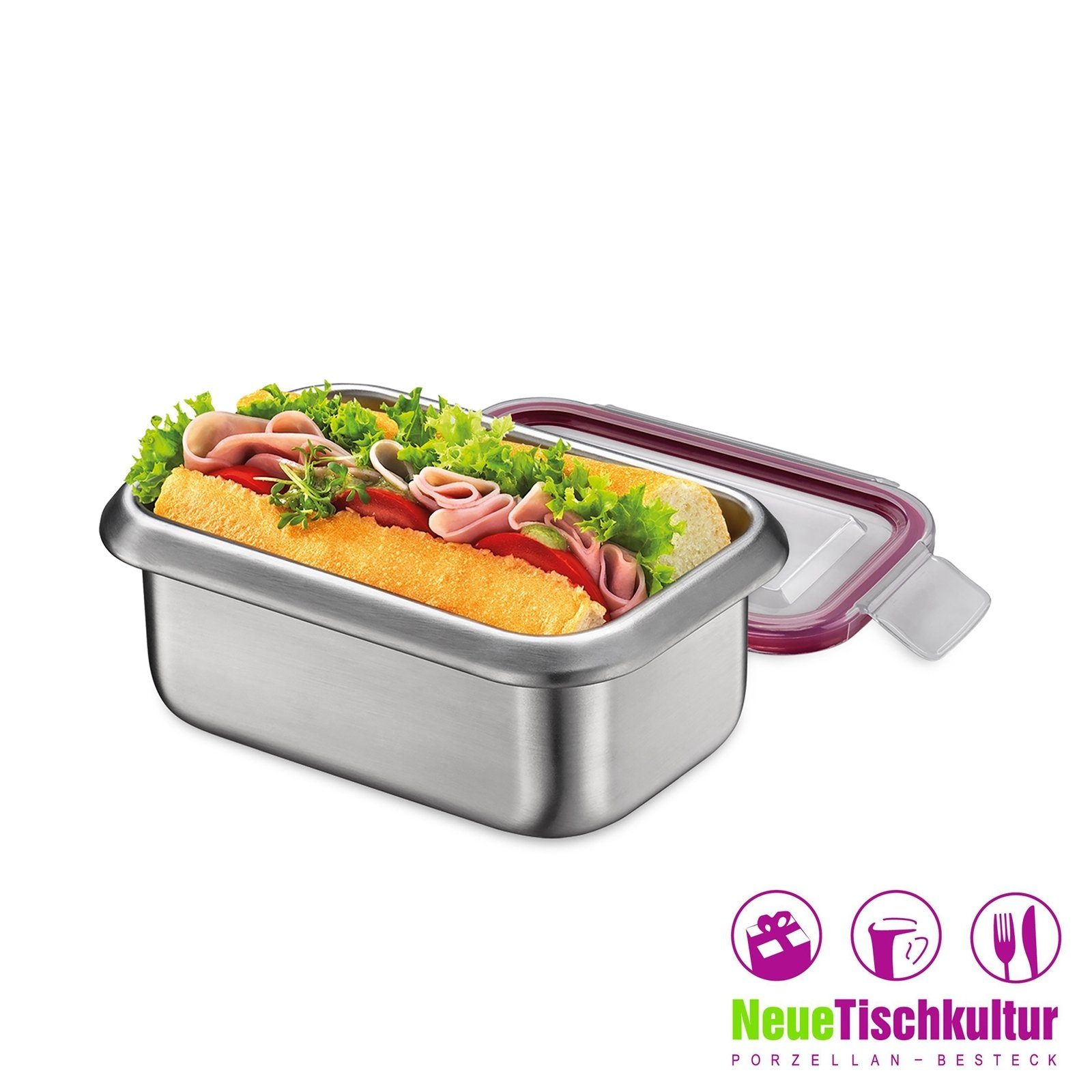 Neuetischkultur Lunchbox Lunchbox, Vorratsbox Metall, Edelstahl/Kunststoff, (1-tlg)