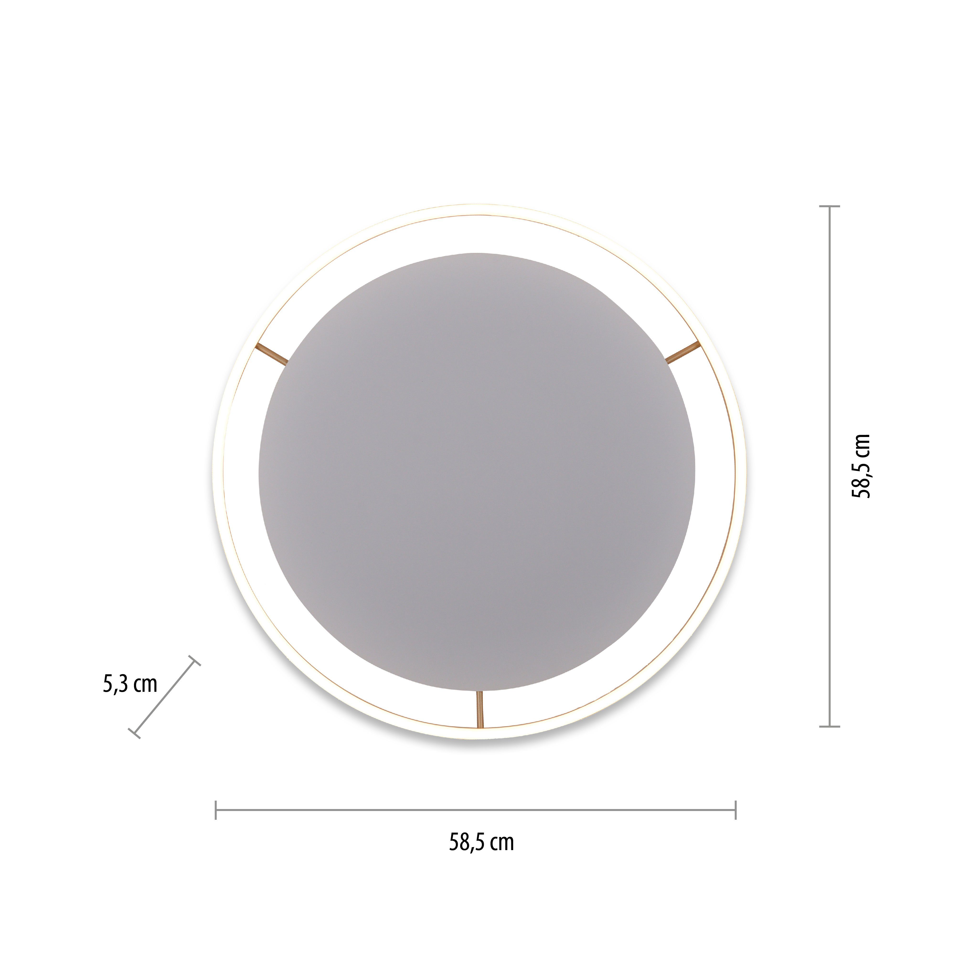 Leuchten Direkt Deckenleuchte LED RITUS, Switchmo fest dimmbar, LED, integriert, Warmweiß