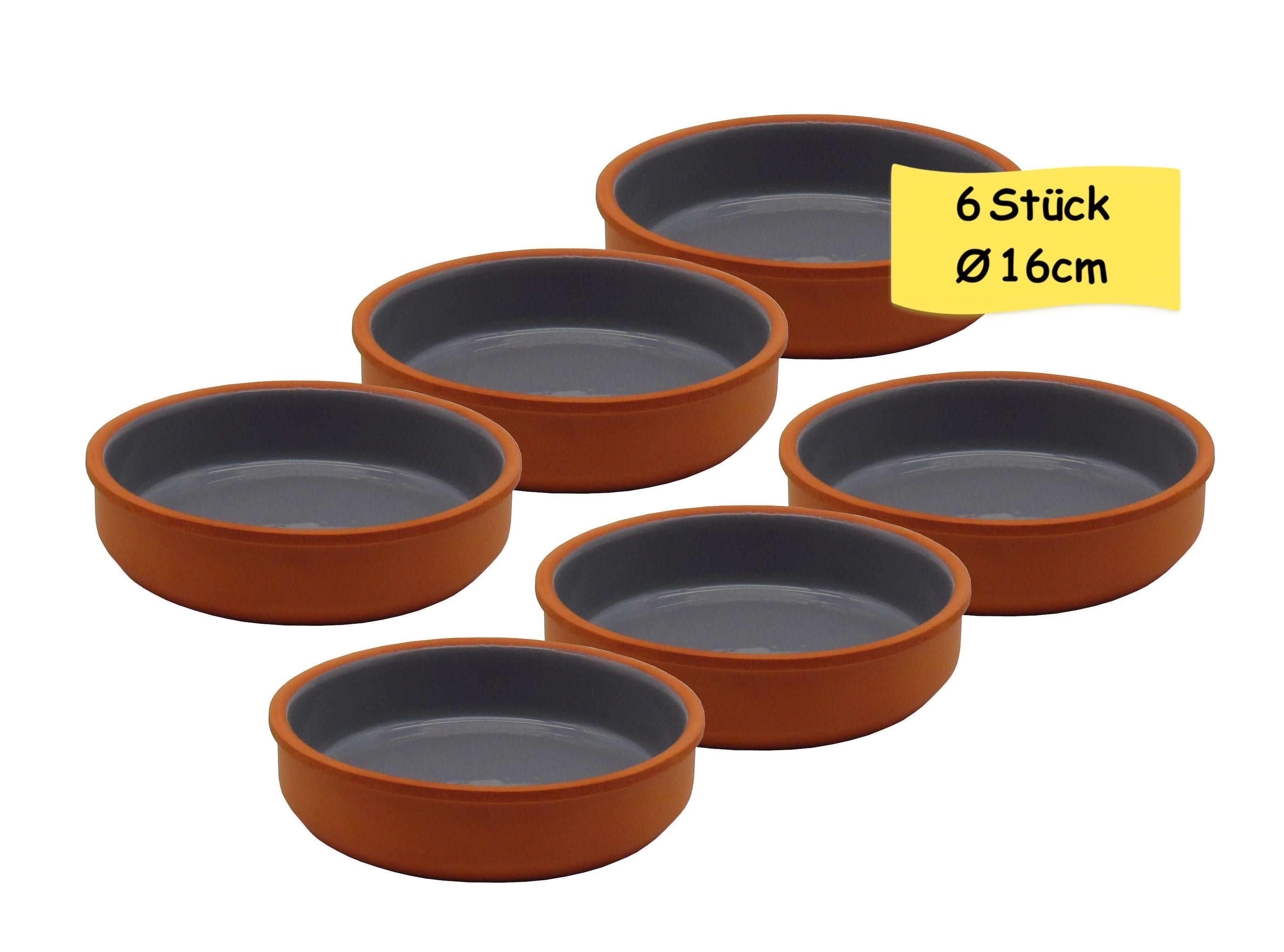 steinwohn Tapas-Schale Keramik Set Ø16 & Ø20 cm – 5 Farben, Mediterran, Spülmaschinengeeignet, Ofenfest, Mikrowellengeeignet