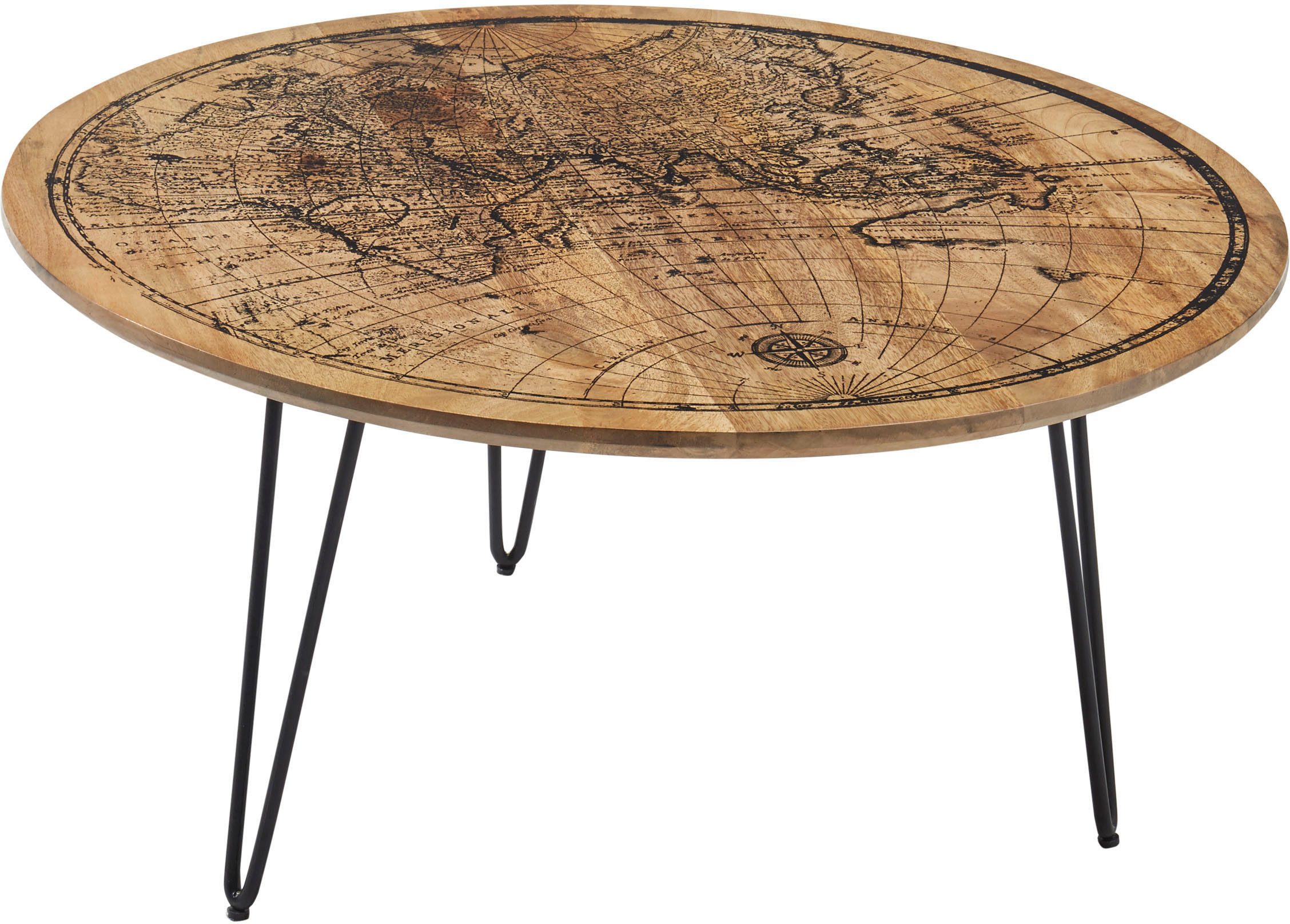 Stolkom Sp.z.o.o. Couchtisch Napcoa, mit Weltkarte Aufdruck, Tisch in Massi günstig online kaufen
