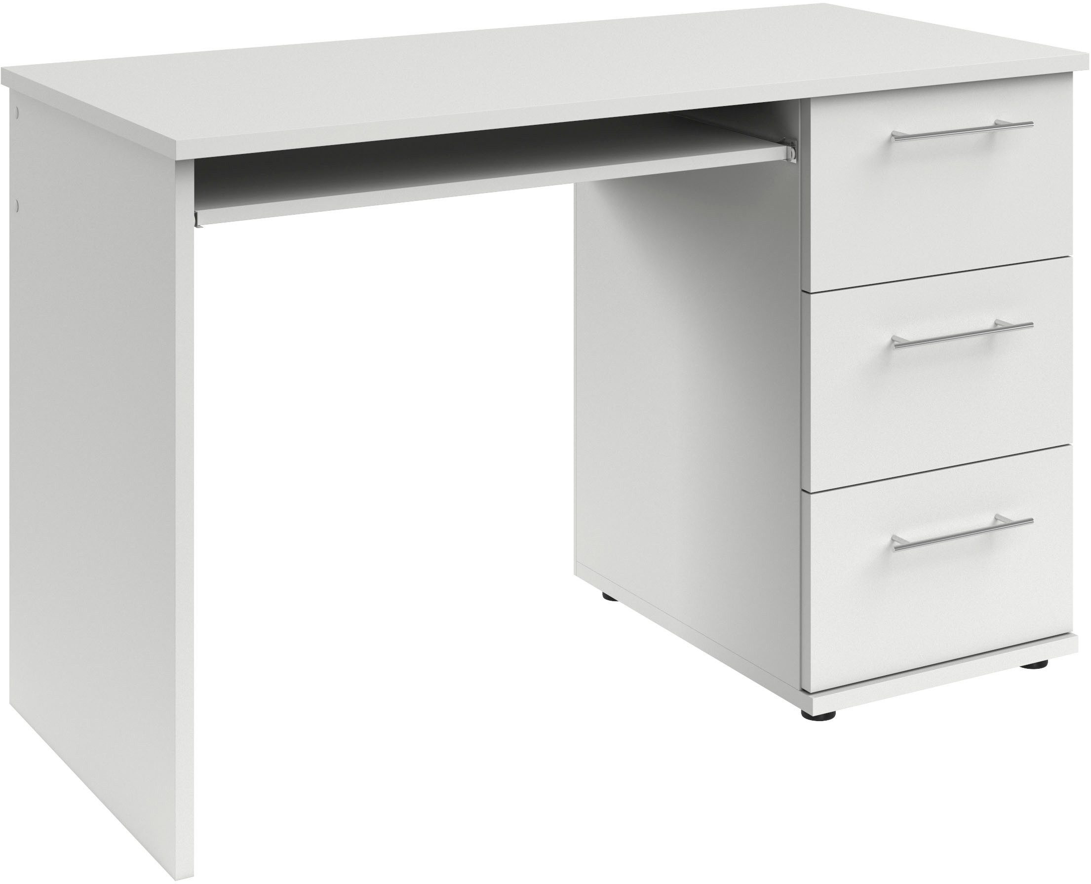 VOGL Möbelfabrik Schreibtisch Tobi, mit 3 Schubkästen, optional mit Tastaturauszug, Breite 115 cm