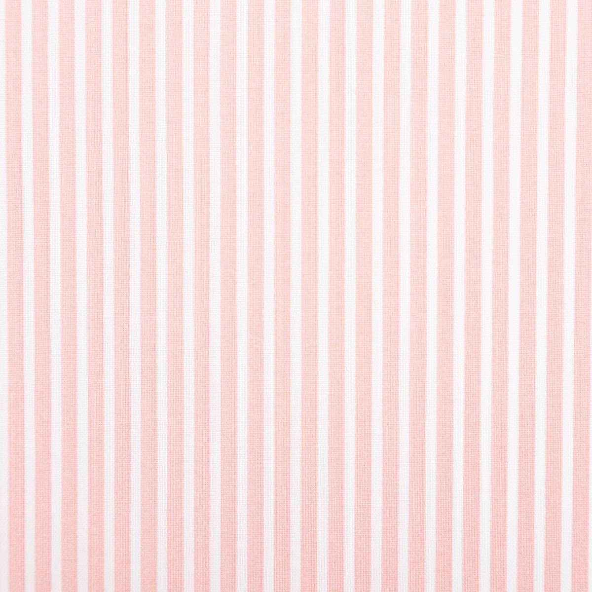 SCHÖNER LEBEN. Stoff Baumwollstoff Meterware Popeline Streifen rosa weiß 150cm, allergikergeeignet,atmungsaktiv,pflegeleicht,Digitaldruck