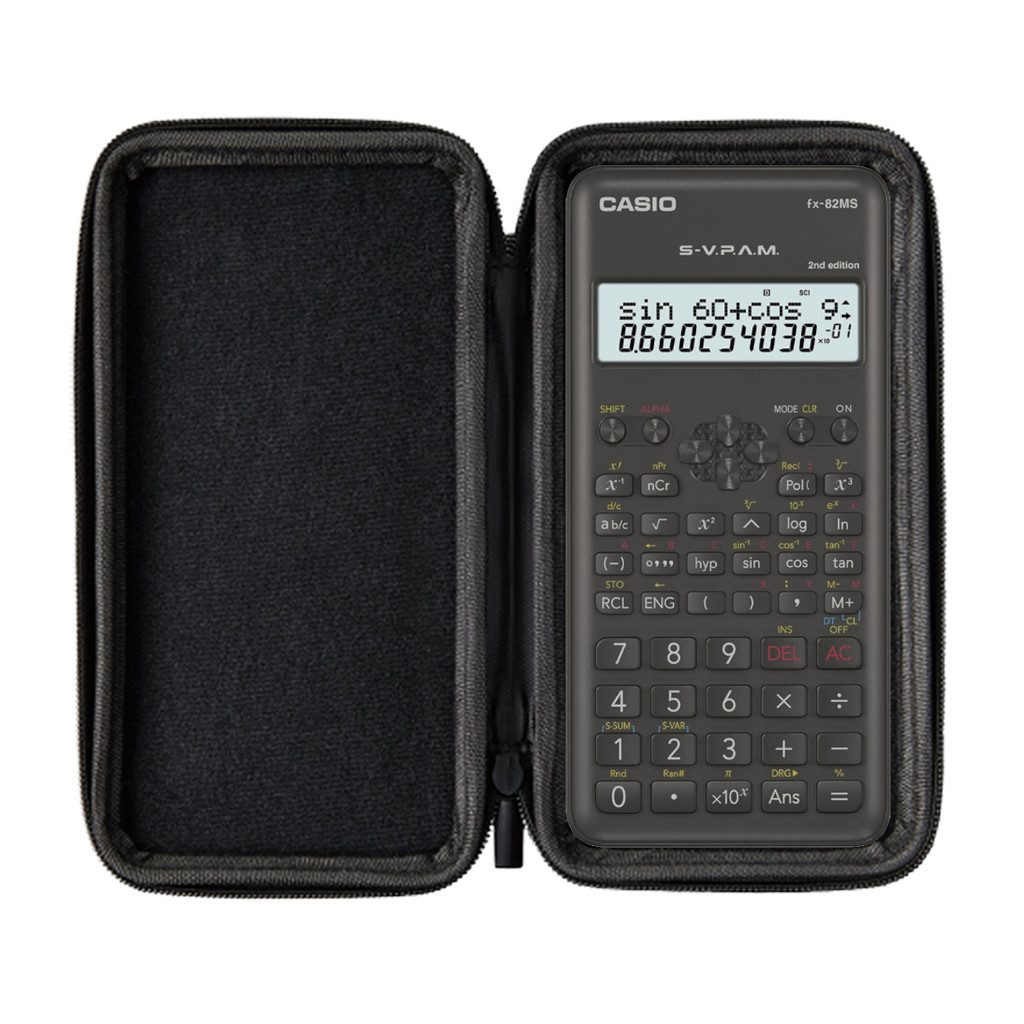 CASIO Taschenrechner fx-82MS 2nd edition inkl. WYNGS Schutztasche Hellgrau – Bild 3 von 5