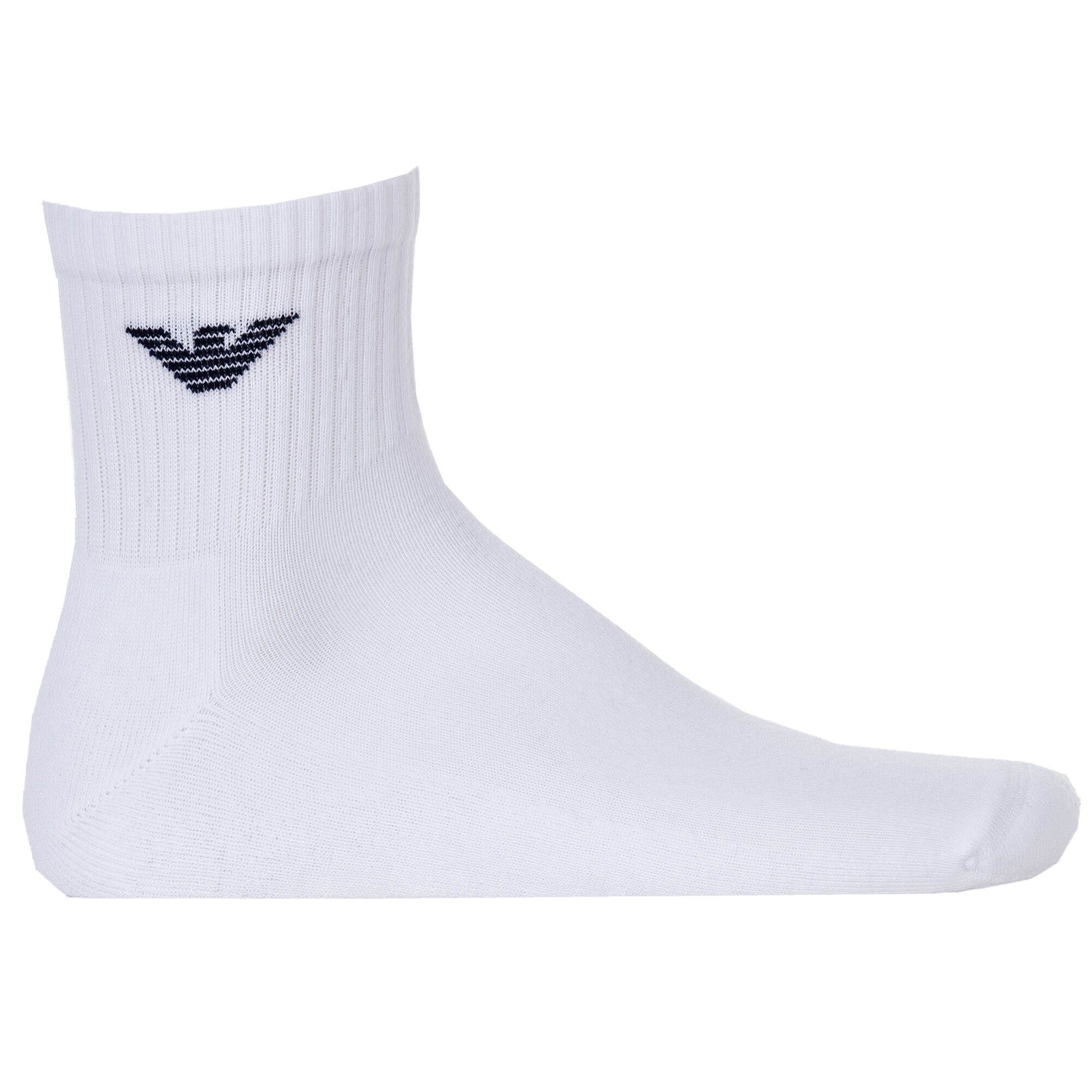 Herren Emporio Armani - 3er Sportsocken Socks Sporty Short Socken, Weiß Pack
