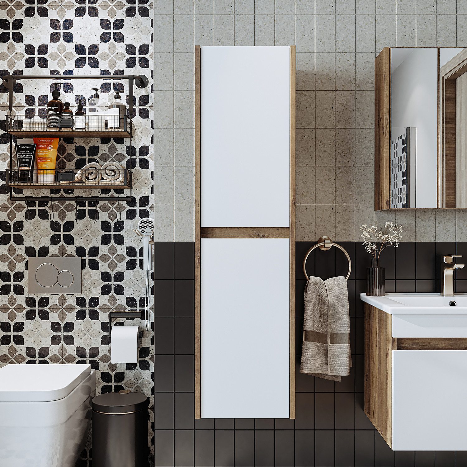 Roomart Badmöbel-Set Atria 85, (Bademöbel Set günstig online kaufen