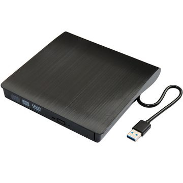 Retoo Externes DVD Laufwerk USB 3.0 2.0 CD DVD RW Brenner PC Laptop Notebook DVD-Brenner (USB 3.0, USB 2.0, USB, 1.1, USB 1.0, Plug&Play, Hohe Kompatibilität, Solide Herstellung)