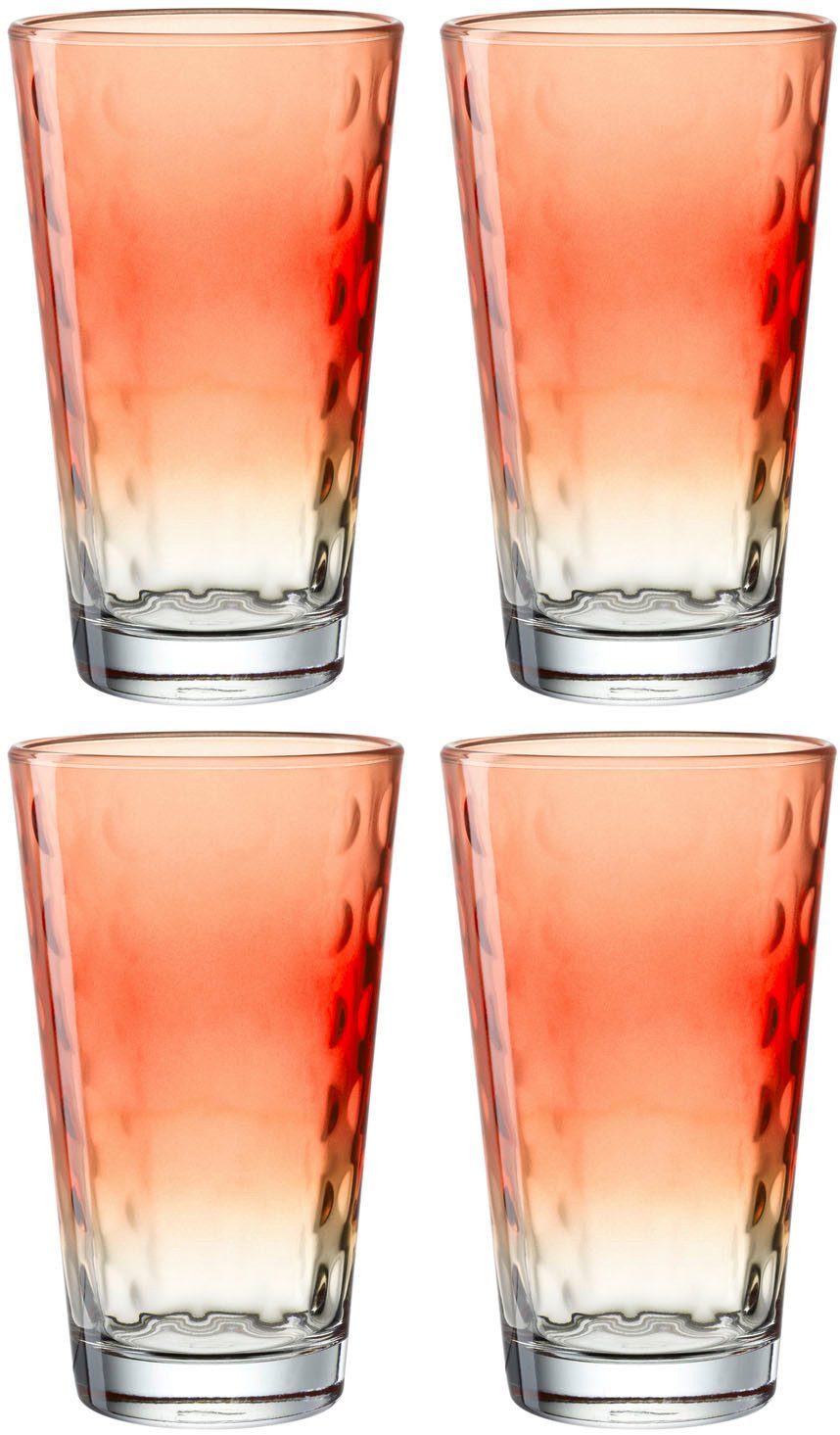 LEONARDO Gläser-Set OPTIC, 4-tlg., Glas, 540 ml, 4-teilig