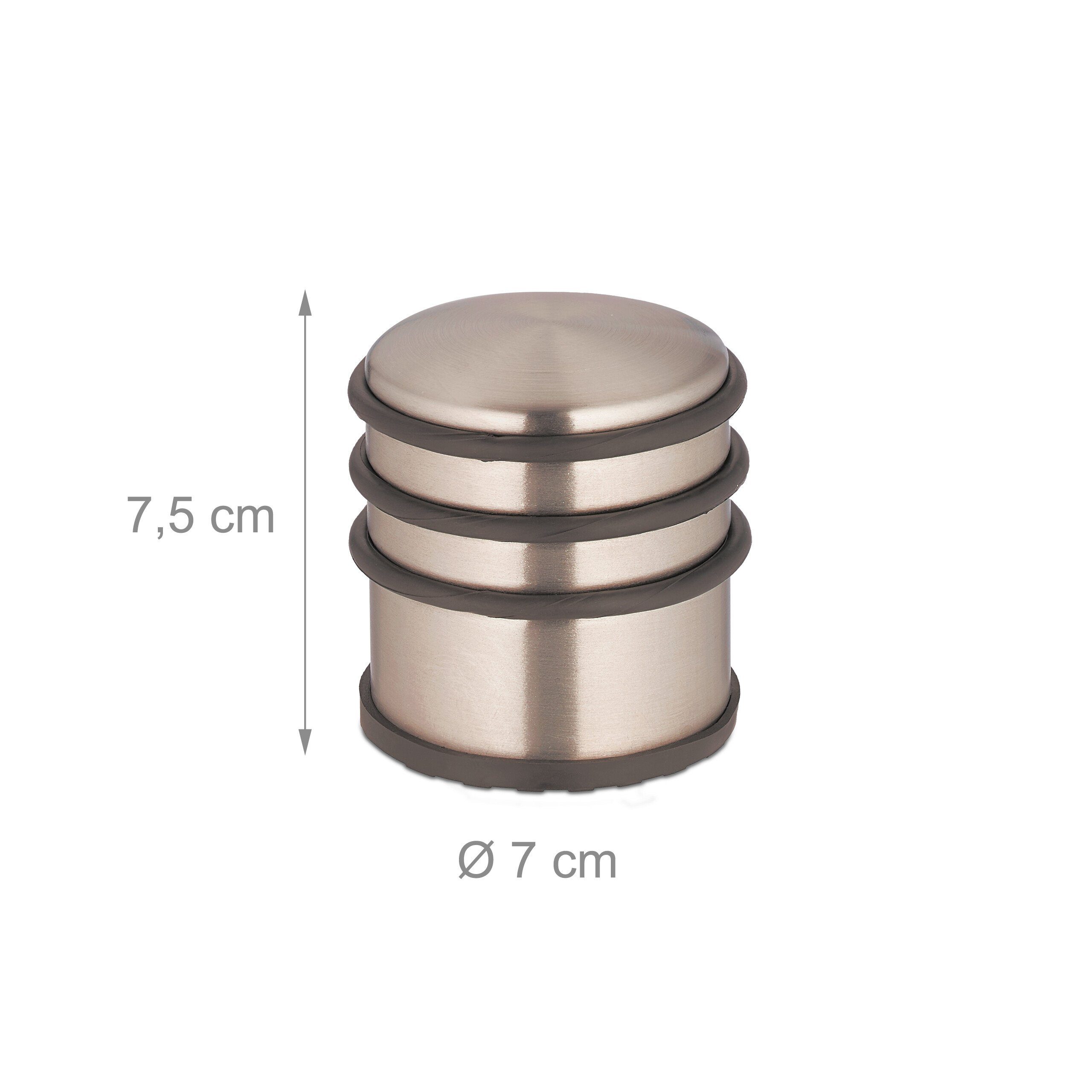relaxdays Bodentürstopper 3x Edelstahl Türstopper in Bronze