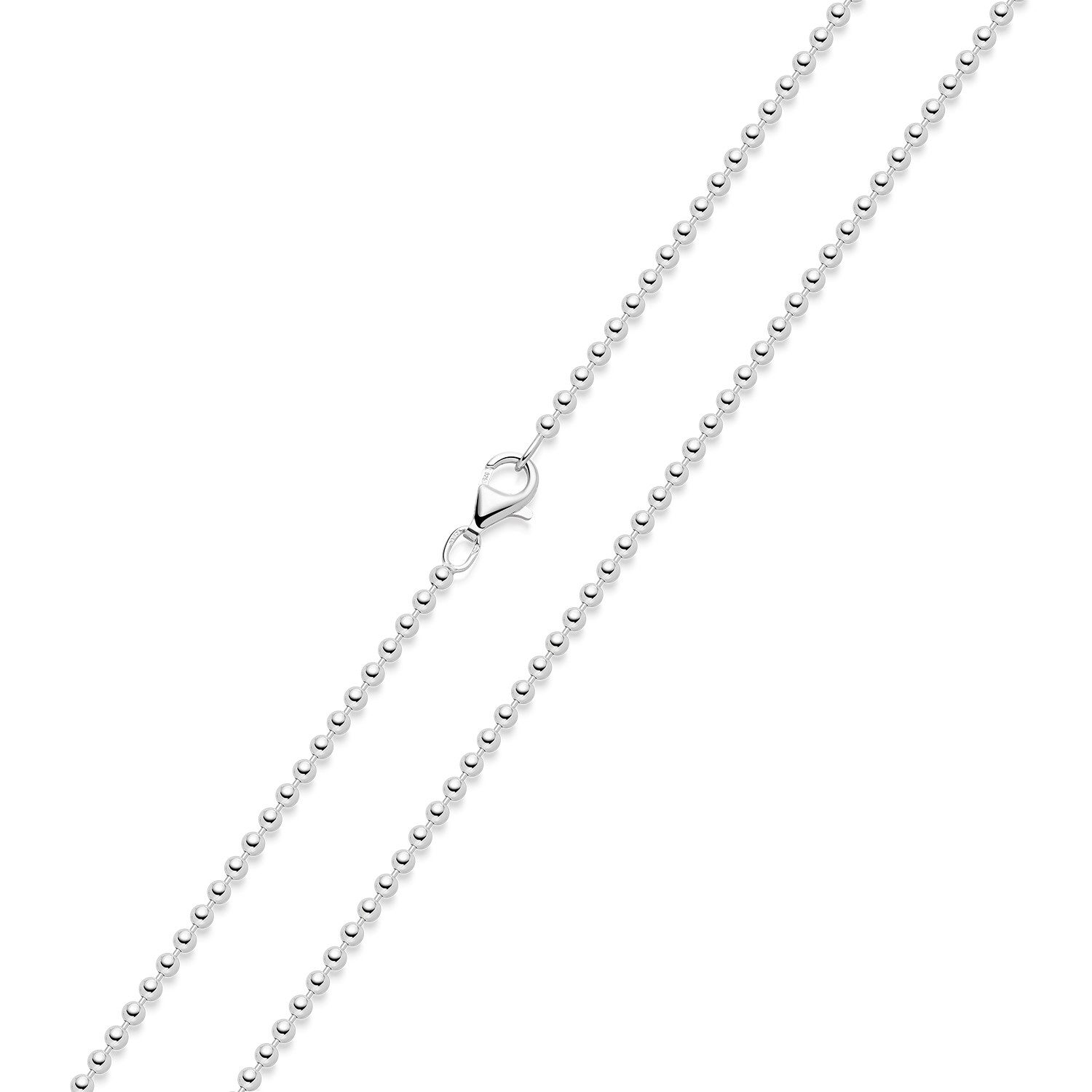 Materia Silberkette Damen Silber Kugelkette Hochglanz 40-70cm K10, 925 Ster günstig online kaufen