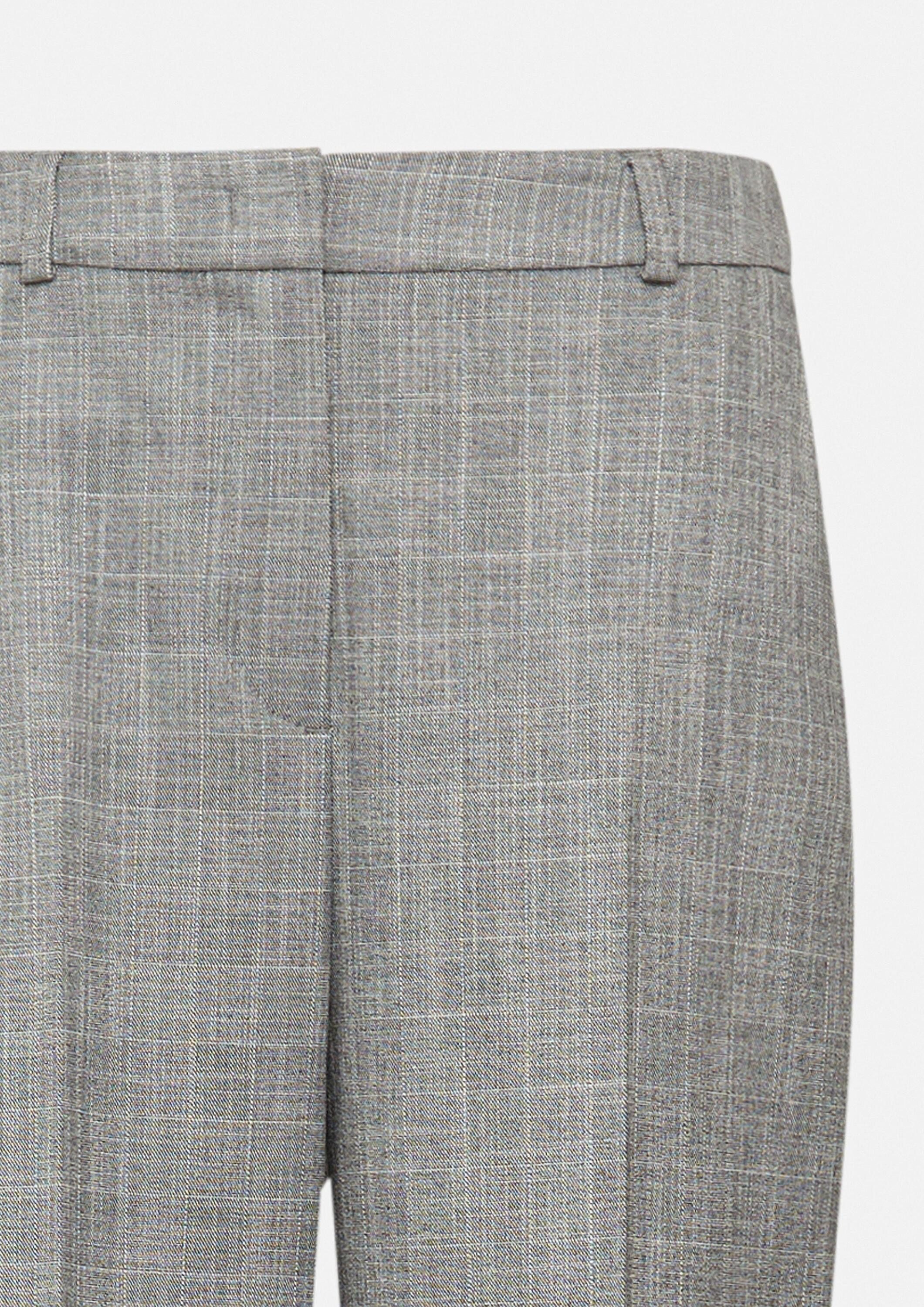 comma Chinos Hose Gemusterte Hose mit Wide Leg