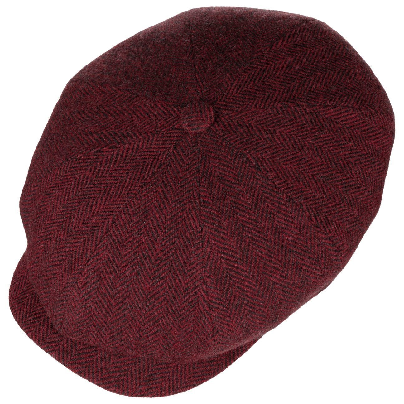 Stetson Flat Cap (1-St) Schirm mit Flatcap dunkelrot