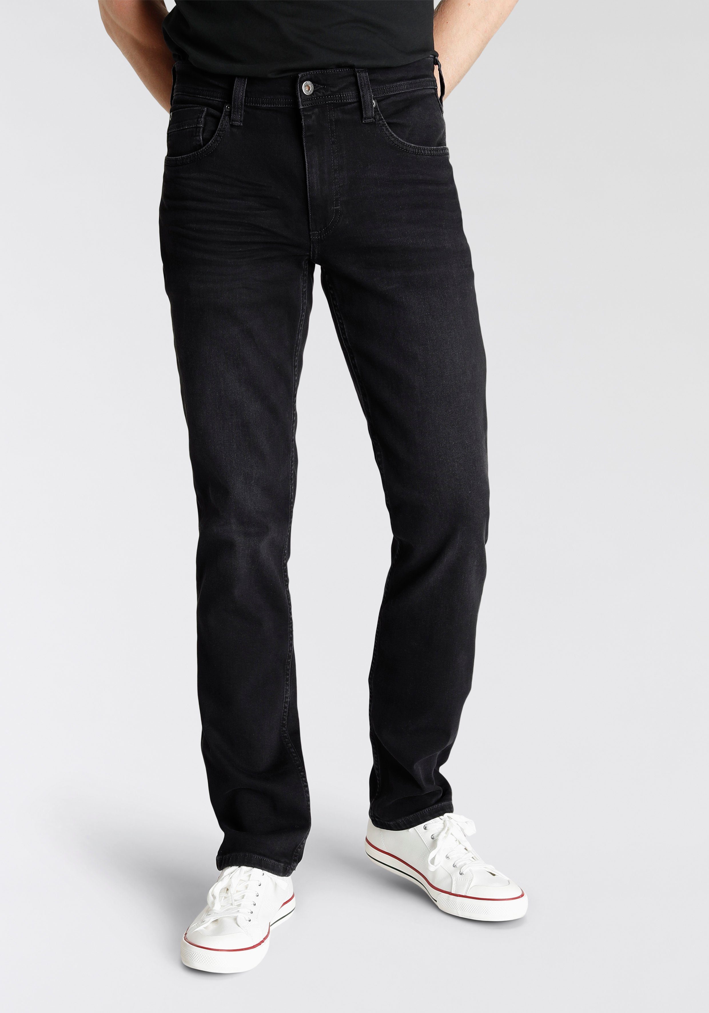 MUSTANG 5-Pocket-Jeans Style Washington Straight mit leichten Abriebeffekten black