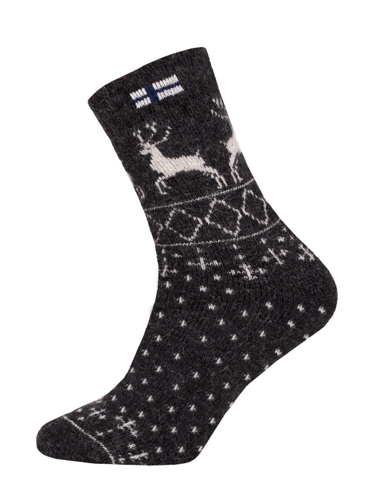 HomeOfSocks Norwegersocken 80% Wollsocken Norwegen Flagge & Norweger Design Dicke Socken Hyggelig Warm Hoher 80% Wollanteil Norwegischem Design