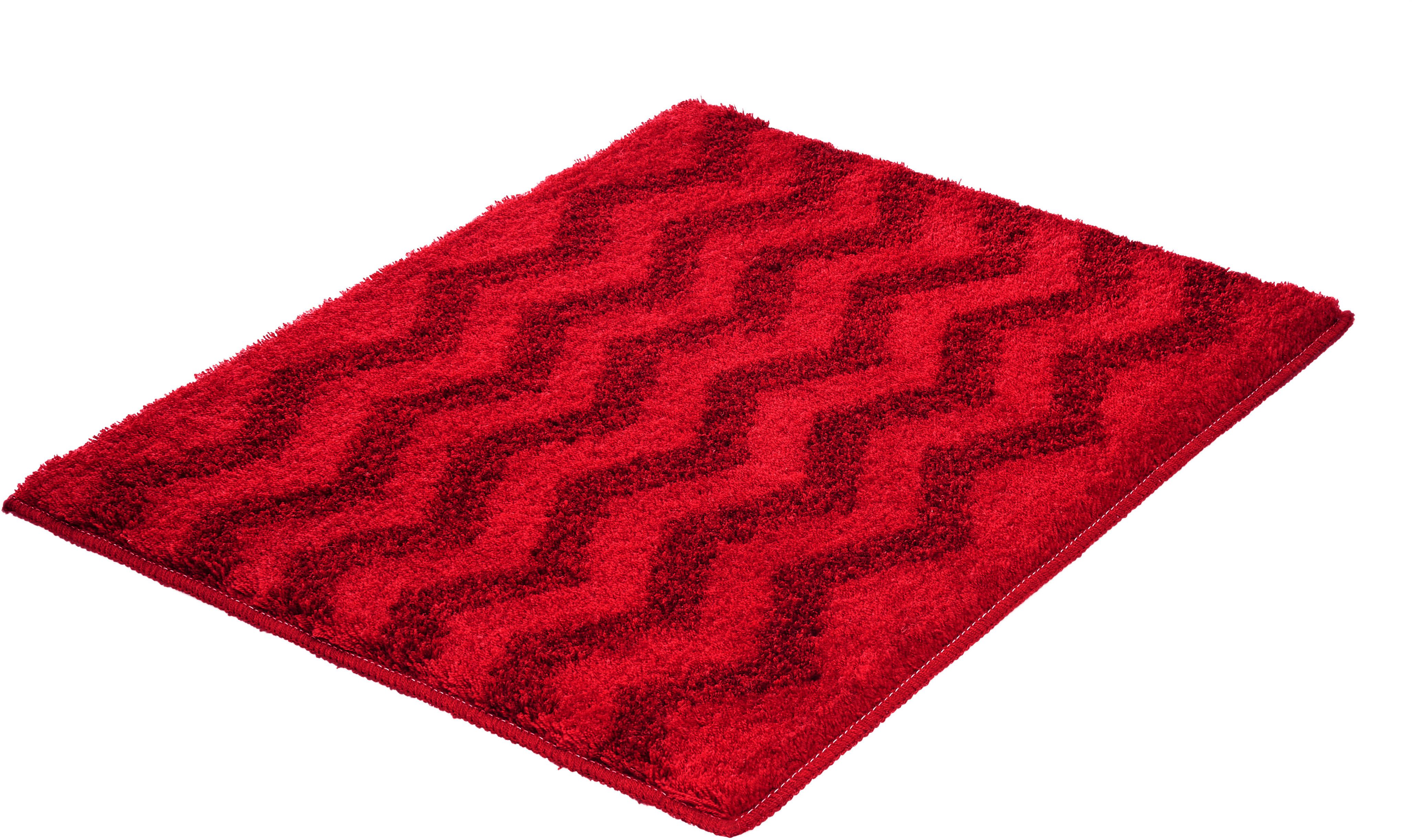 Kleine Wolke Badematte »Zack«, Badvorleger, Badezimmer Teppich, Höhe 20 mm, rutschhemmend beschichtet, fußbodenheizungsgeeignet, Polyacryl, rechteckig, Badteppich, modernes Zickzack Design, Ton in Ton