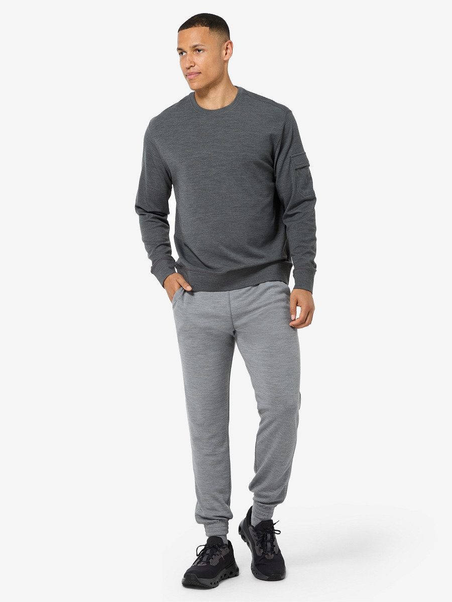 Sweatshirt für Herren, Merino M ALPINE BRUSH CREWNECK