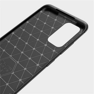 CoverKingz Handyhülle Hülle für Samsung Galaxy S20 FE Handyhülle Silikon Case Cover 16,5 cm (6,5 Zoll), Handyhülle Bumper Silikoncover Softcase Carbonfarben