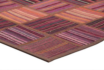 Orientteppich Kelim Patchwork 259x293 Handgeknüpfter Orientteppich / Perserteppich, Nain Trading, rechteckig, Höhe: 4 mm
