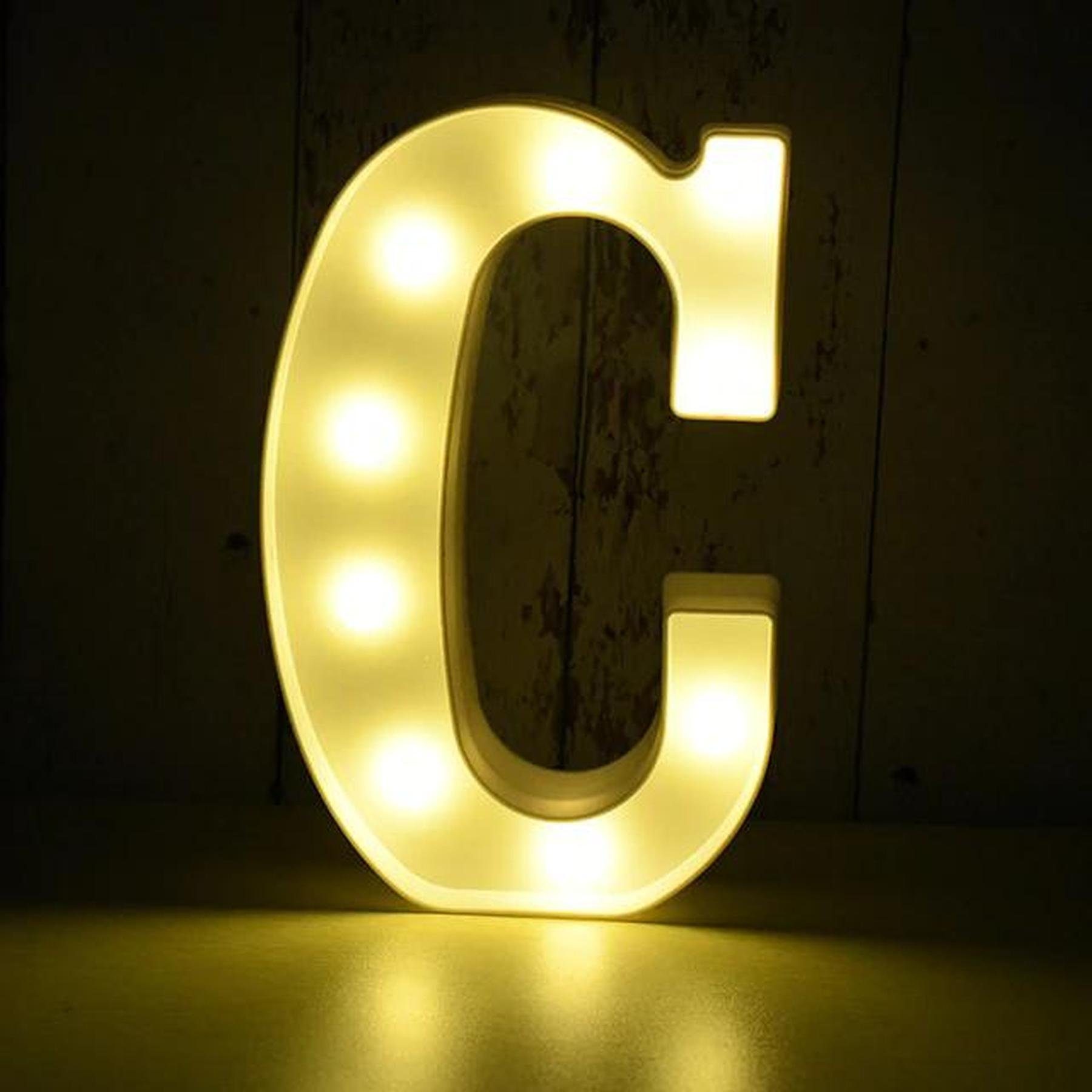 Kopper-24 LED Dekofigur LED Leuchtbuchstabe 3D, 22 cm Buchstabe C, LED günstig online kaufen