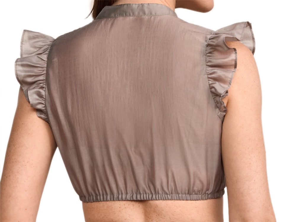 KRÜGER COLLECTION Dirndlbluse Dirndlbluse Leda Flügelarm schilf – Bild 3 von 3