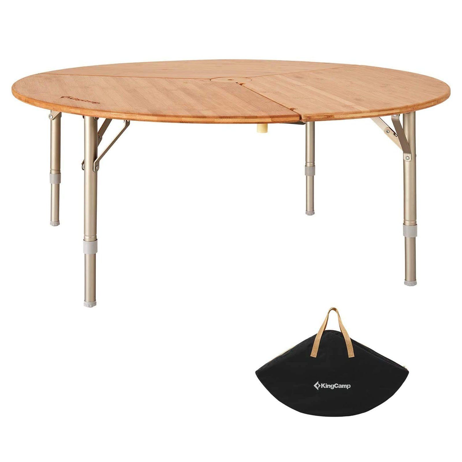 Campingtisch Bambus Klapptisch Rund Camping
