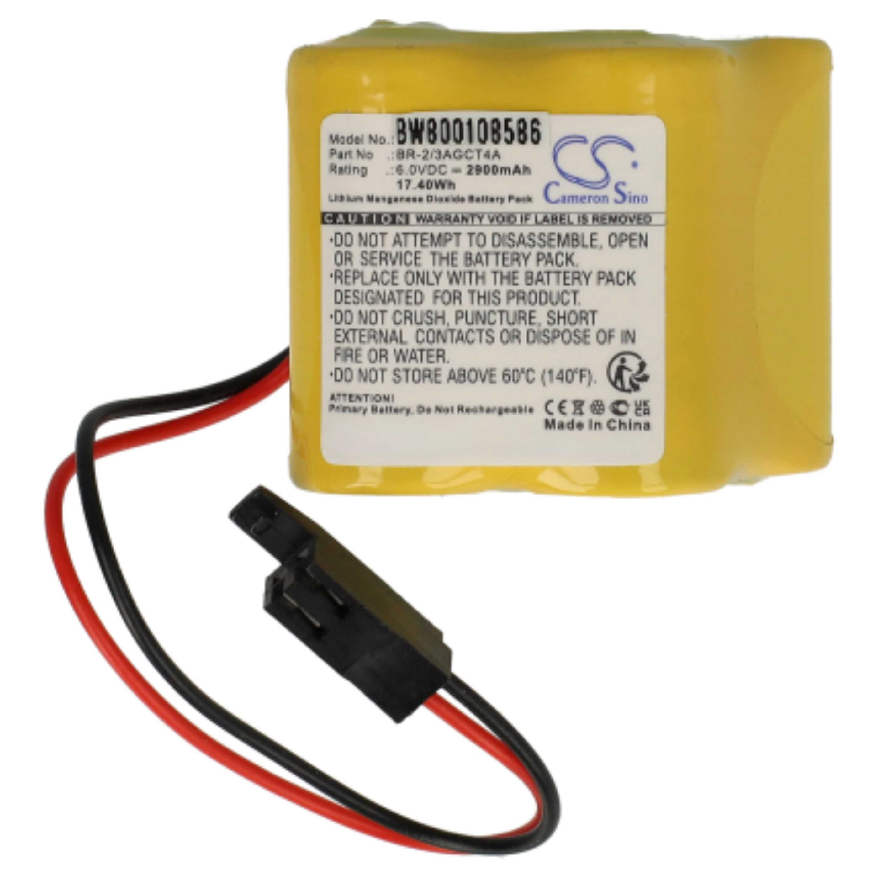 vhbw Batterie passend für GE Fanuc Robotics 18-T Controller (2900 mAh, 6 V, Akku Batterie Li-MnO2 2900 mAh (6 V, 5 St), Leistungsfähige Ersatz-Batterie für Raid Controller, Nicht