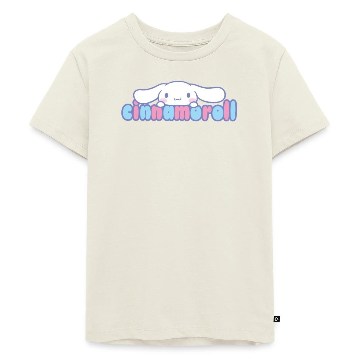 T-Shirt Cinnamoroll Guckt Über Schriftzug Kinder Premium T-Shirt