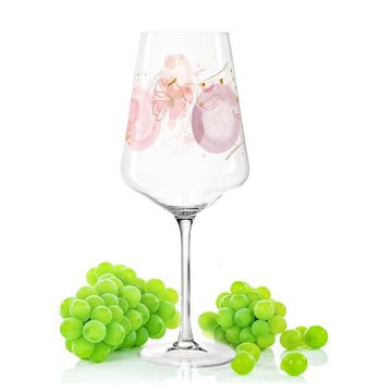 GRAVURZEILE Rotweinglas Leonardo Puccini Weingläser mit UV-Druck - Sommerblüten Design, Glas, Sommerliche Weingläser mit Blumen für Aperol, Weißwein und Rotwein