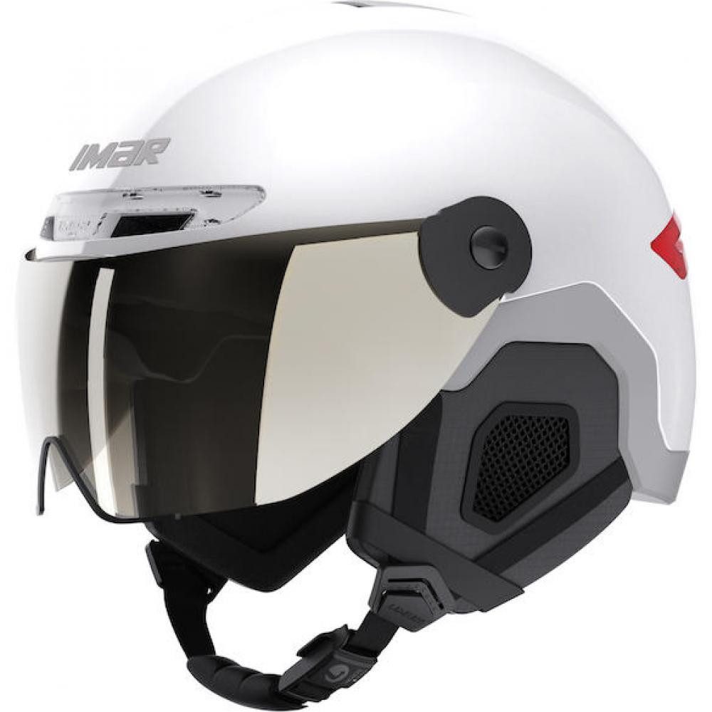LIMAR Fahrradhelm Limar Lumiere White M Weiß - urbaner Fahrradhelm mit MIPS & LED-Licht