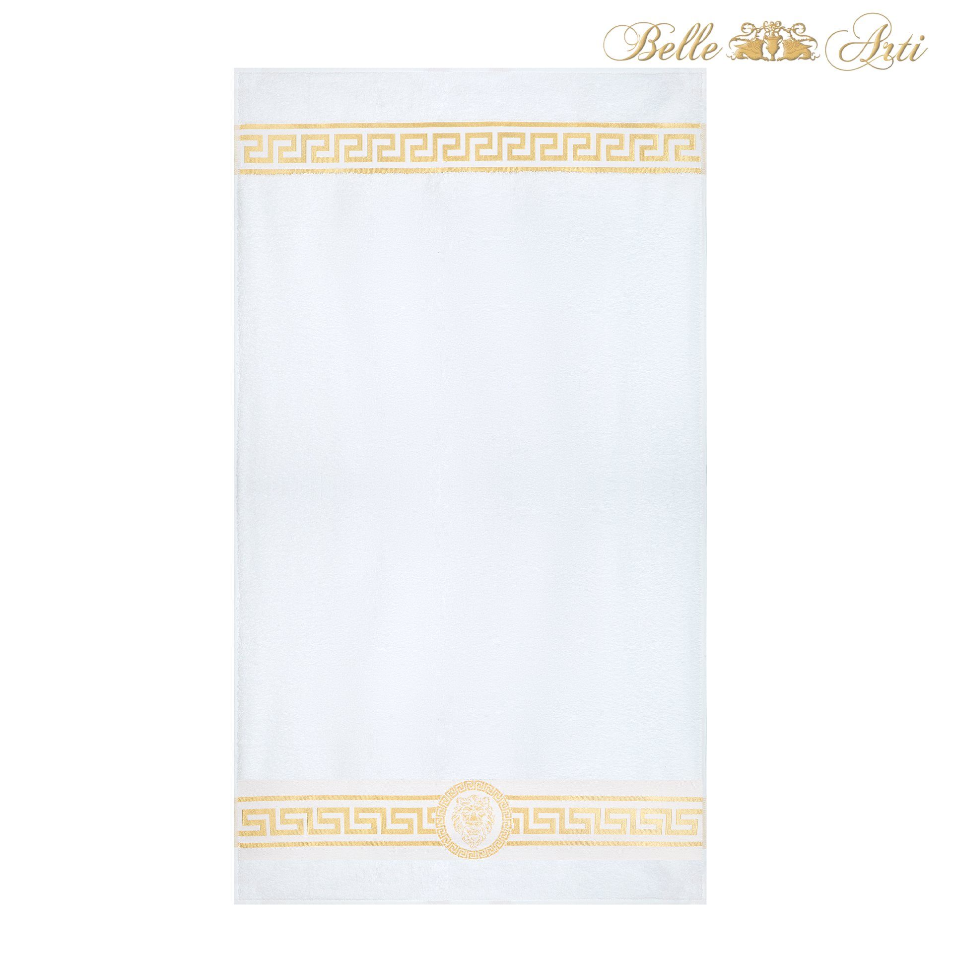 Belle Arti Handtücher Luxus Handtücher Gästehandtücher Badetücher Duschtücher Löwe Mäander, (1-St), 100% Baumwolle Frottee Löwenkopf eingestickt schwarz weiss gold Set