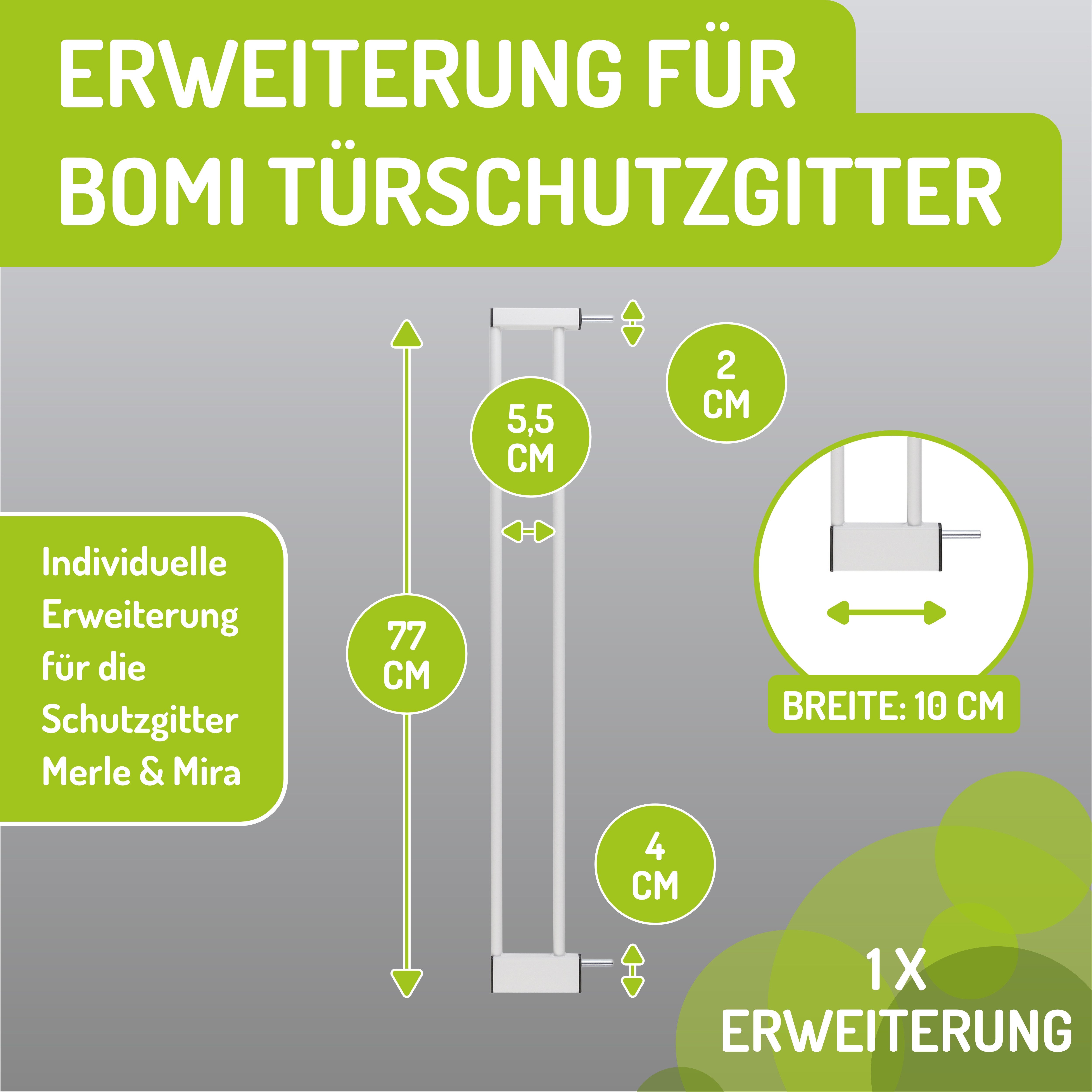 BOMI Verlängerung für Türschutzgitter Verbreiterung für Treppenschutzgitter günstig online kaufen