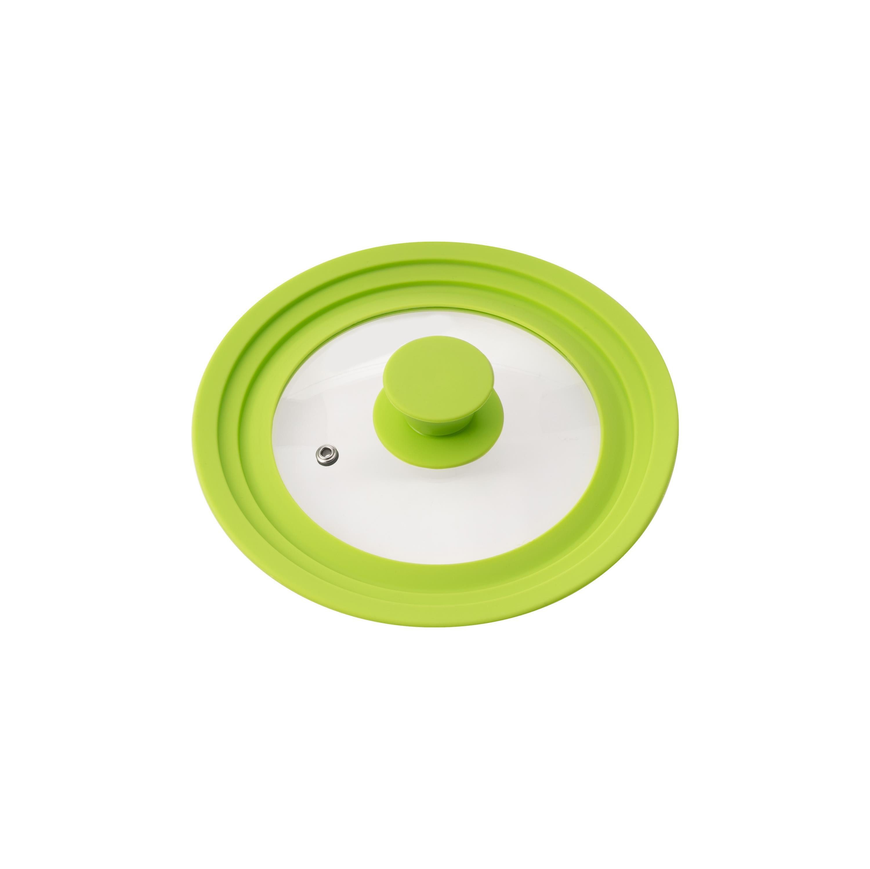 bremermann Universaldeckel Universal-Glasdeckel mit Silikonrand, 16/18/20 cm, grün klein, (1-tlg)