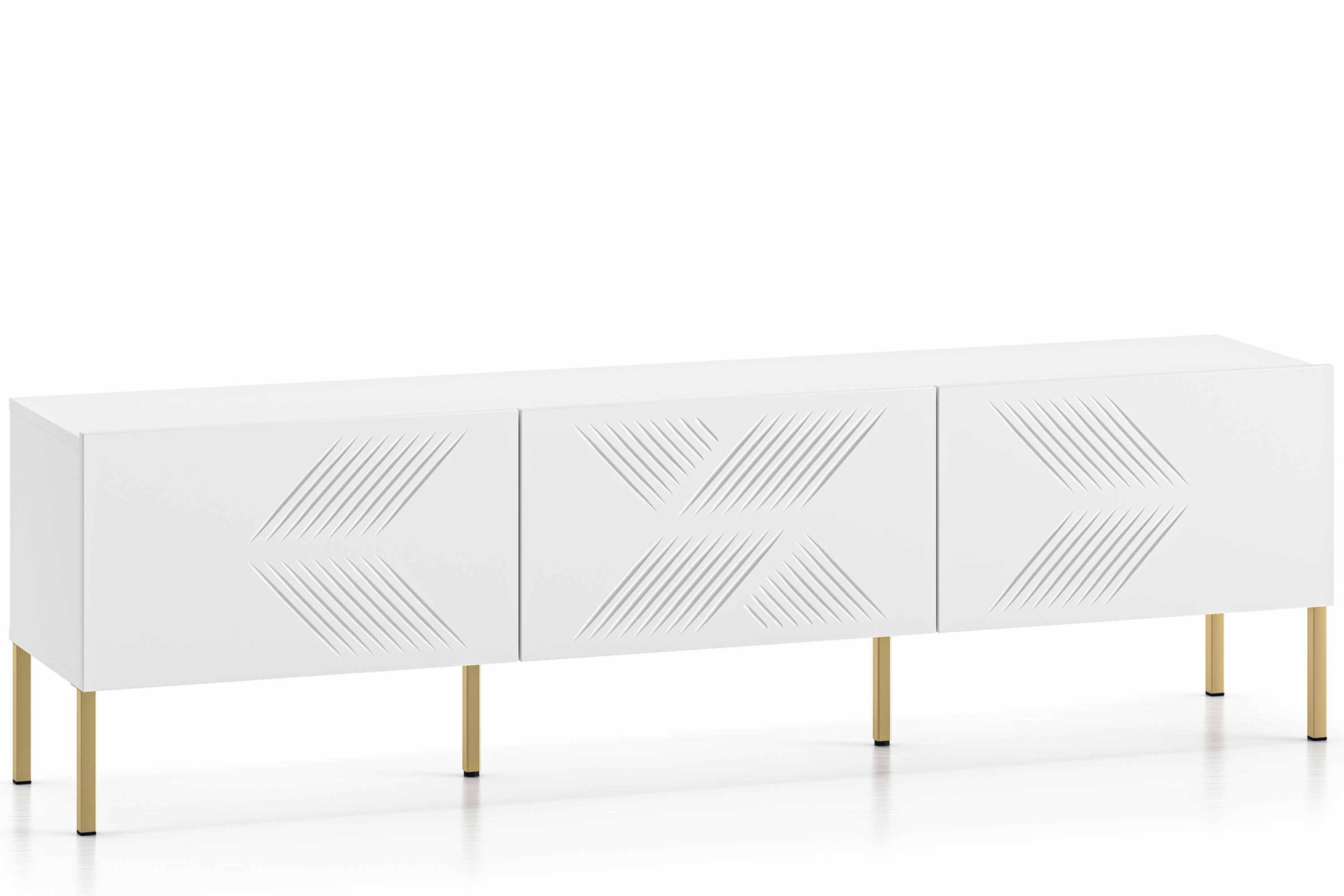 KONSIMO® TV-Schrank NEBRO Lowboard TV-Schrank, hergestellt in der EU Soft-Close-Funktion, Modern, nach unten öffnende Flügeltüren