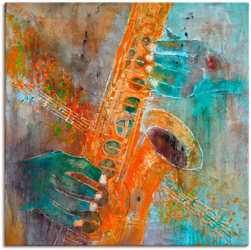 Artland Wandbild Ein Saxofon, Instrumente (1 St), als Alubild, Leinwandbild,  Wandaufkleber oder Poster in versch. Größen