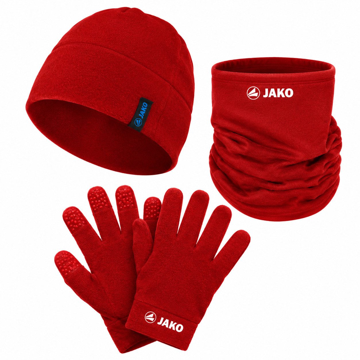 Jako Strickmütze JAKO Mütze + Schal + Handschuhe Fleece Winterset