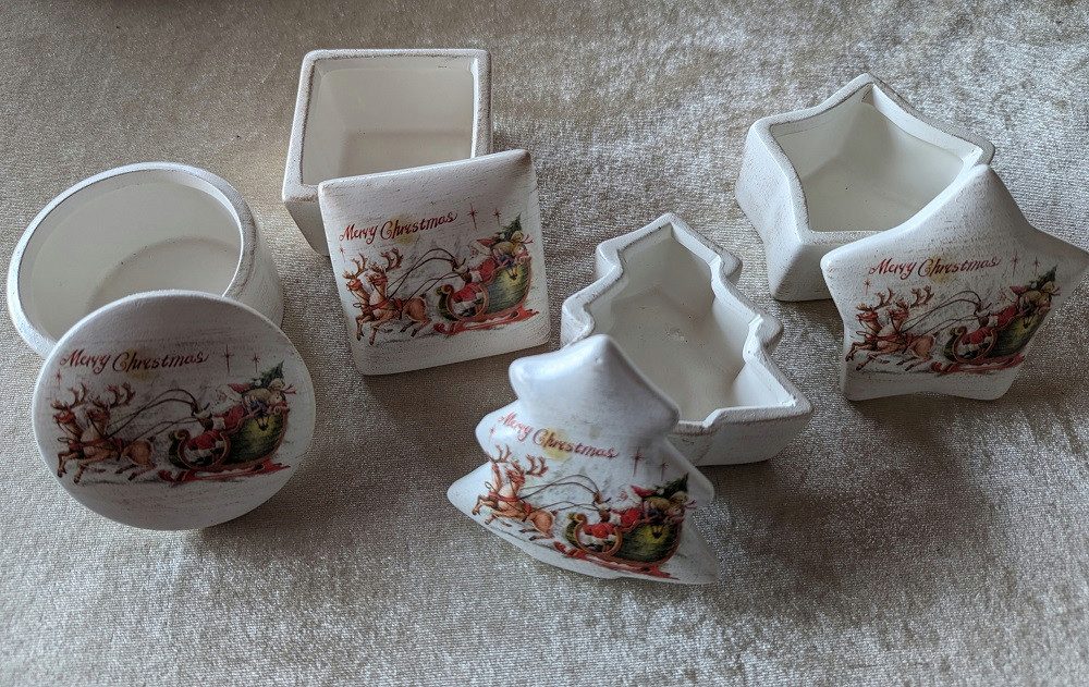 Goldbach Geschenkbox 4er-Set Geschenkdosen mit Weihnachtsmotiven (1 St)