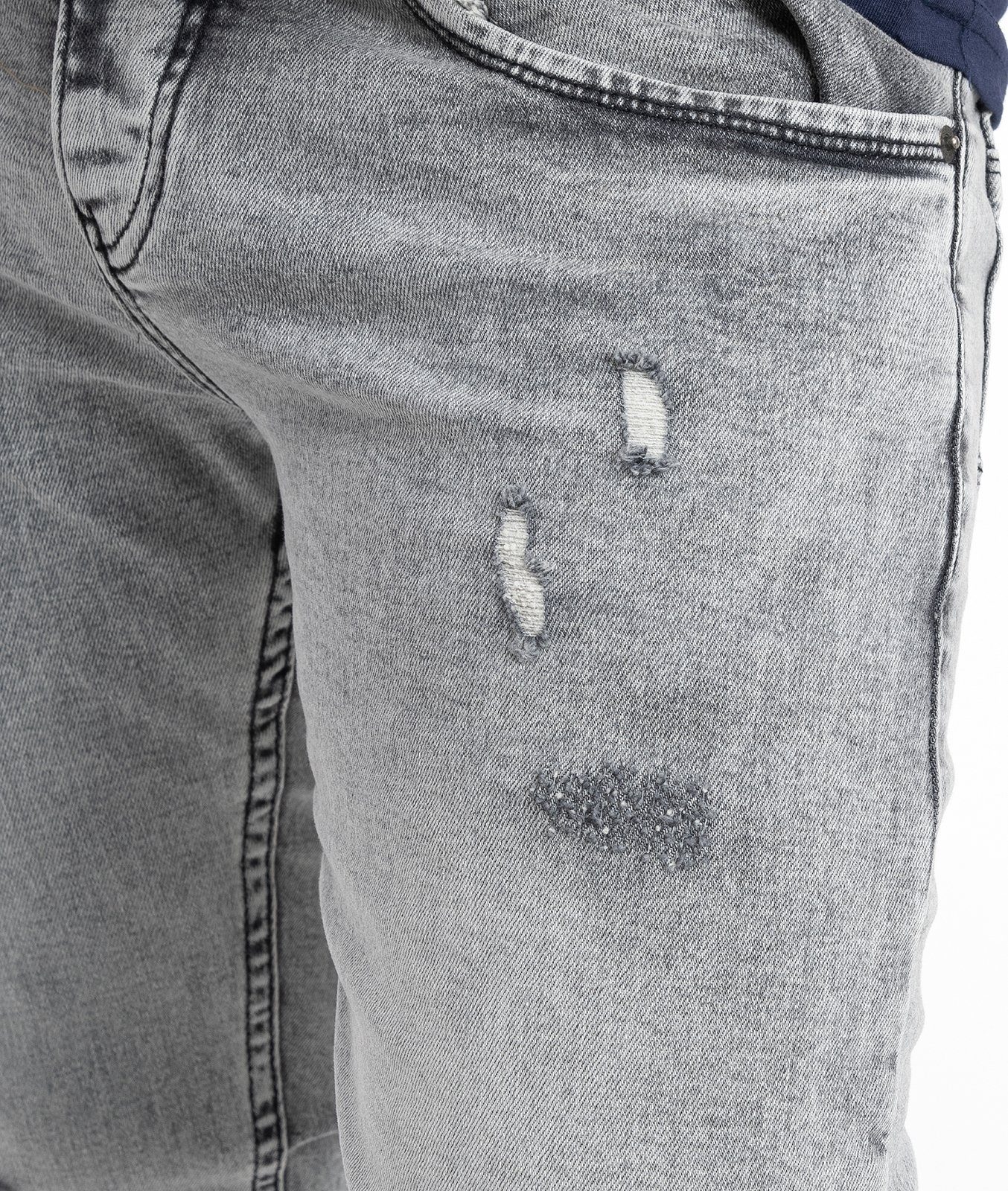 Rock Creek Straight-Jeans Herren Jeans Stonewashed Grau RC-2360 – Bild 5 von 5