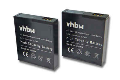 vhbw kompatibel mit Rollei Actioncam 230, 410, 240, 400 Kamera-Akku Li-Ion 1000 mAh (3,7 V)