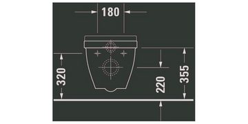 Duravit Bidet Wand-WC STARCK 3 COMPACT tief, 360x485mm HygieneGlaze weiß