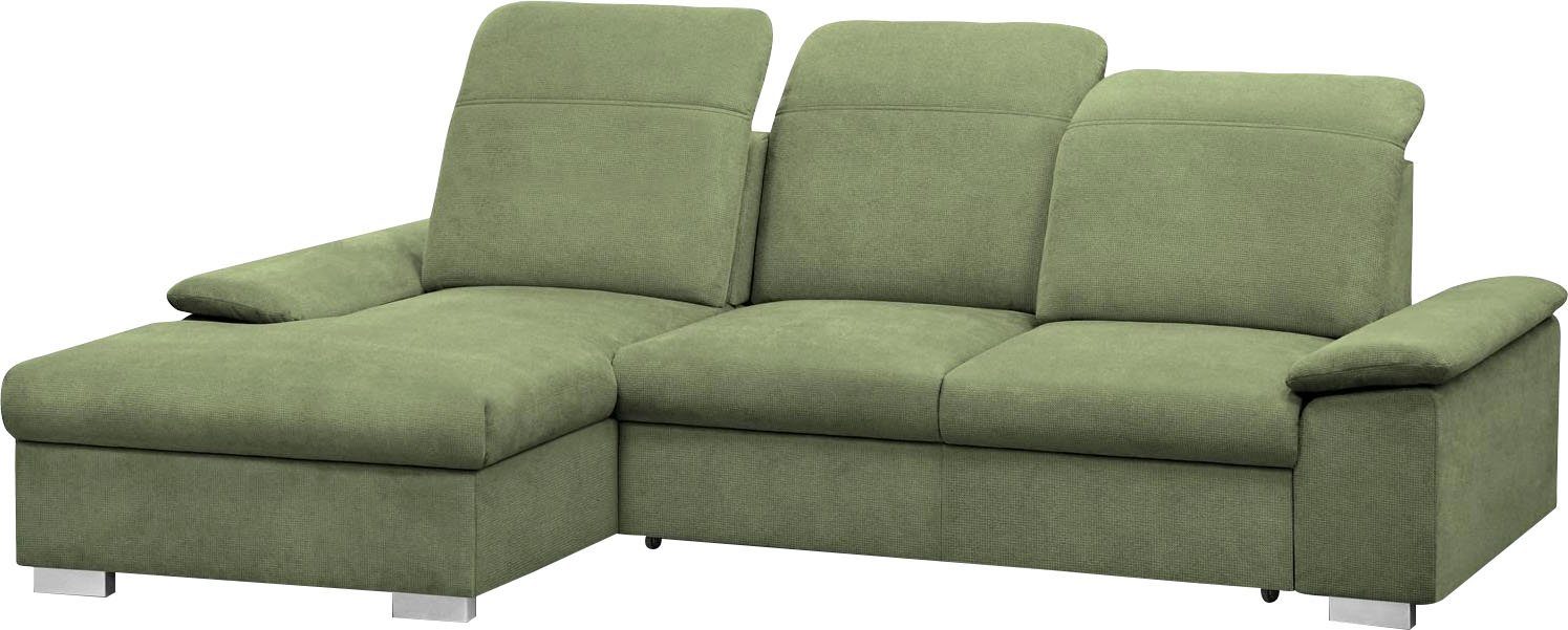 CALIZZA INTERIORS Ecksofa Kopfteilverstellung, pistazie Bettkasten, Sitztiefenverstellung Schlaffunktion, Moli 2