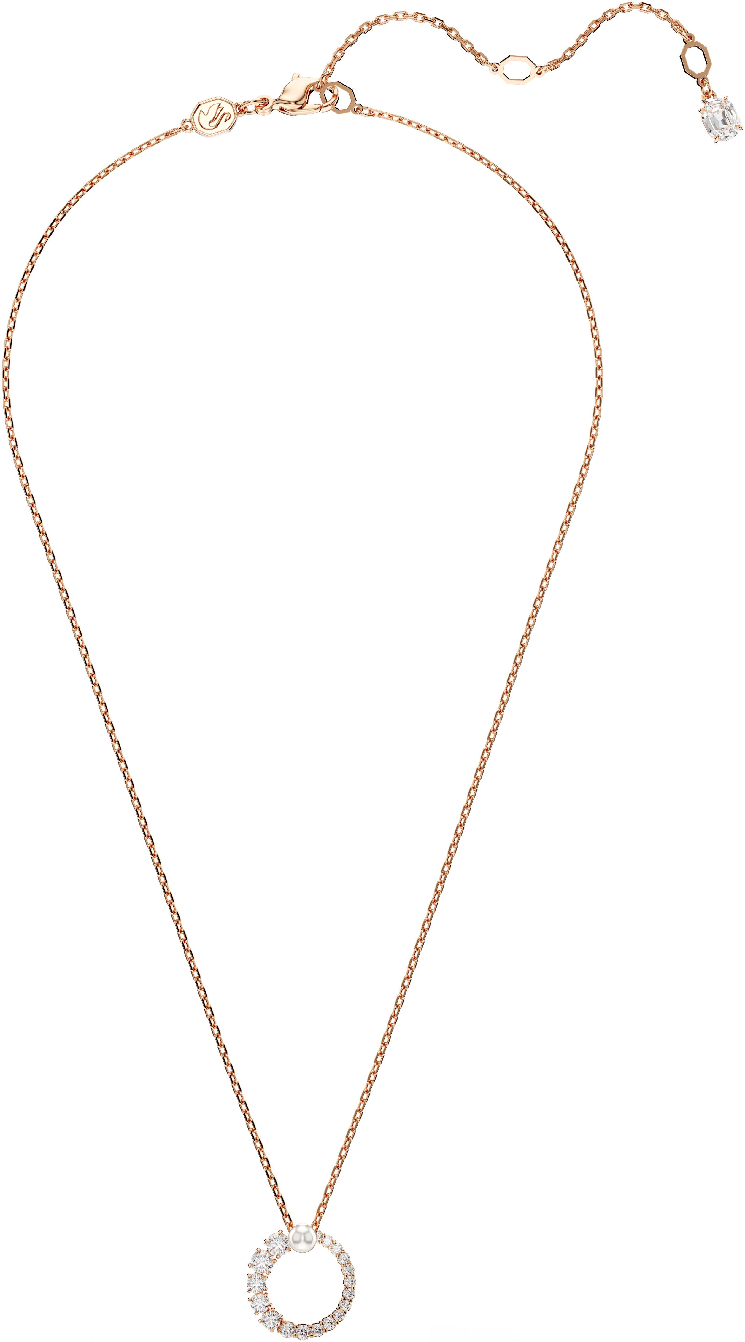 Swarovski Kette mit Anhänger Schmuck Geschenk Halskette Matrix, mit Swarovski® Zirkonia (synth) - mit Swarovski® Perle