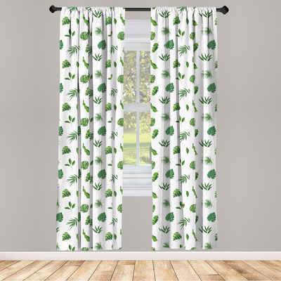 Gardine Vorhang für Wohnzimmer Schlafzimmer Dekor, Abakuhaus, Microfaser, Dschungel-Laub Einfache Tropic Blätter