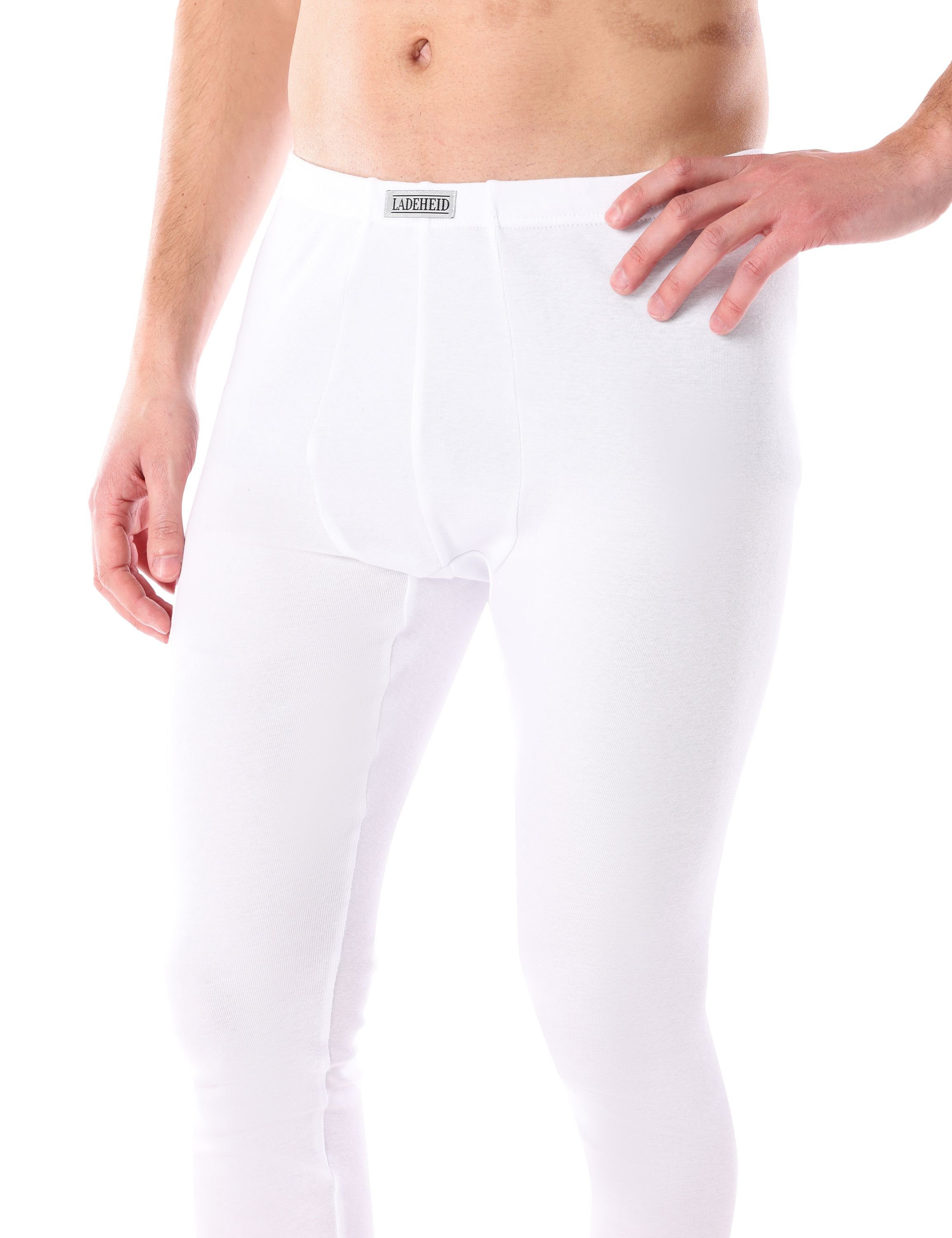 Ladeheid Lange Unterhose Herren Lange Unterhose LA40-247 (1-St) Weiß