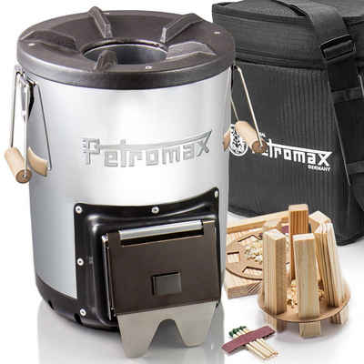 Petromax Feuerstelle Raketenofen rf33 Feuerstelle Kochen ohne Strom + Tasche + Feuerkit, (Spar-Set, 3-St)