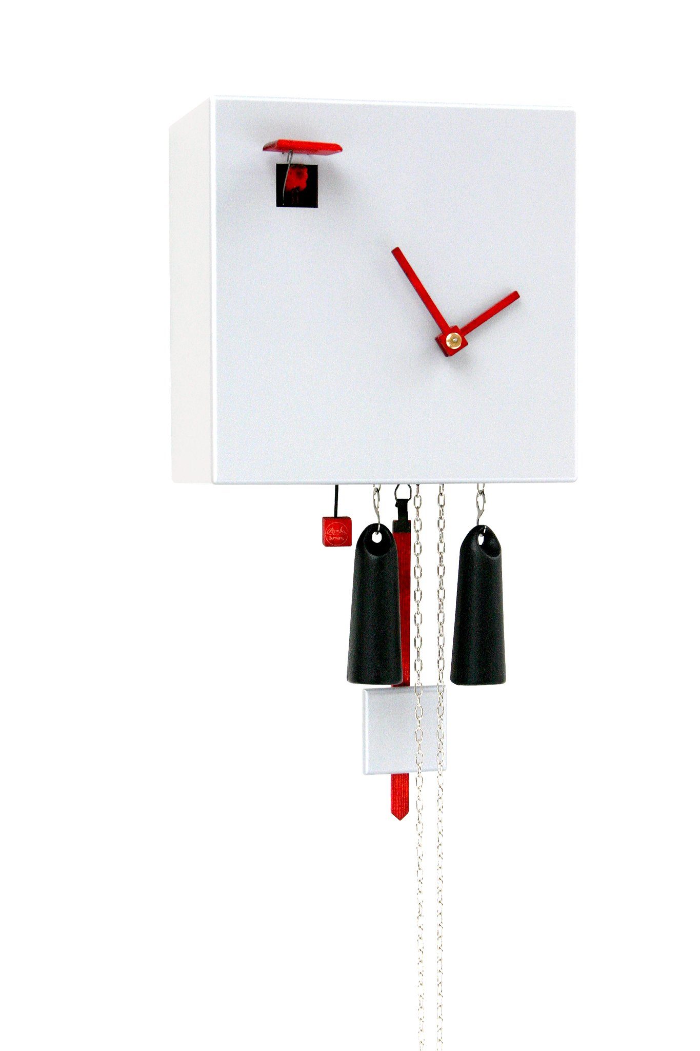 Rombach & Haas Pendelwanduhr Kuckucksuhren ROMBA Design Serie CU34 (hörbares Tickgeräusch)